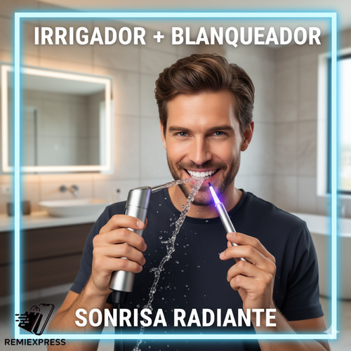 Combo Irrigador Bucal + Lápiz Blanqueador Dental