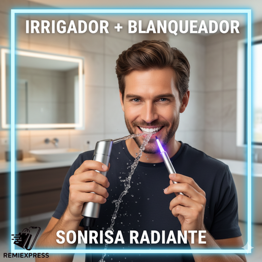 Combo Irrigador Bucal + Lápiz Blanqueador Dental